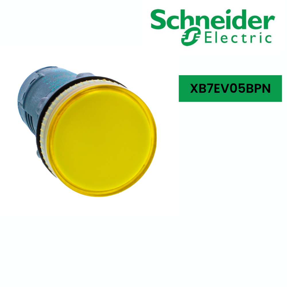 Xb7ev05bpn-monolithic Pilot Light, Harmony Xb5n Xb7n, Plastic, Yellow, 22mm, Led, 24v Ac Dc - Color: Yellow