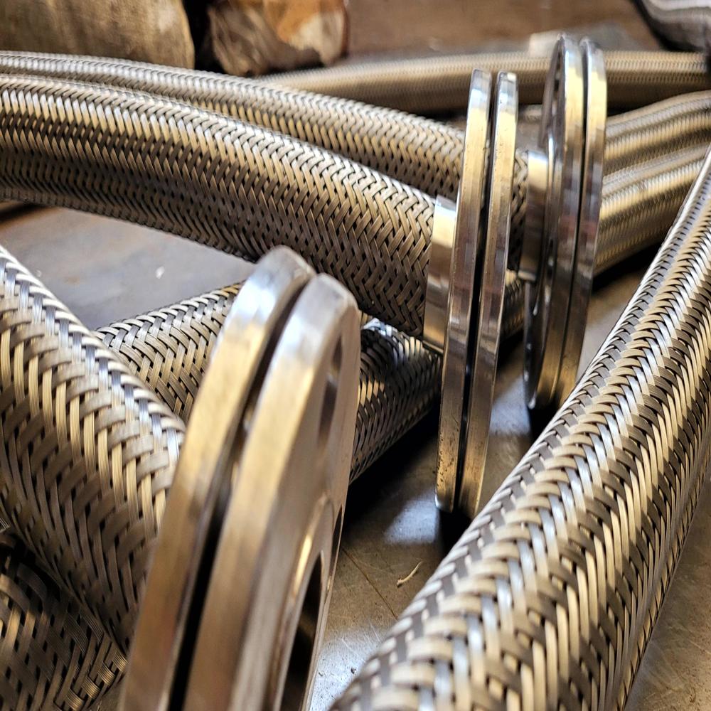 High Temperature Braided Hose - Stainless Steel Ss 304/316/321, Flexible Inner Corrugated Tube , High Strength & Leak-proof Design, Corrosion Resistant