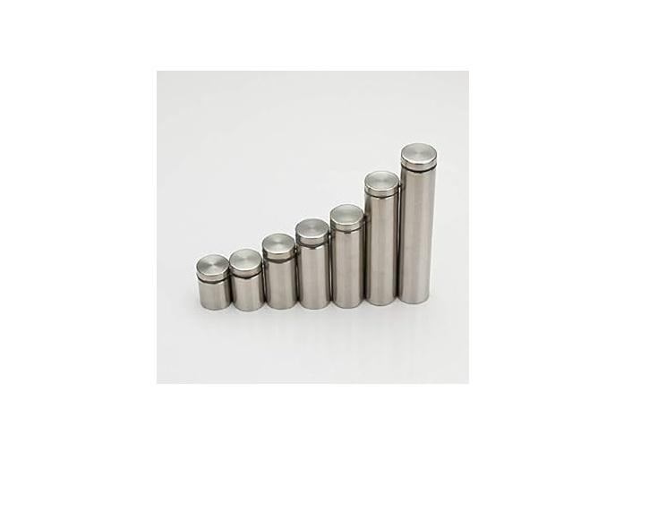Polished Stainless Steel Glass Stud