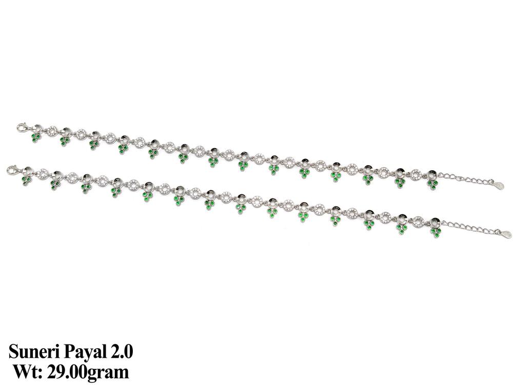 92.5%  Silver Suneri Payal - Grade: A