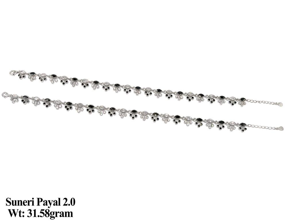 92.5%  Silver Suneri Payal - Grade: A