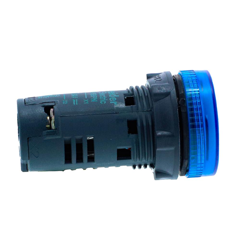 Xb7ev06bpn-monolithic Pilot Light, Harmony Xb5n Xb7n, Plastic, Blue, 22mm, Led, 24v Ac Dc - Color: Blue