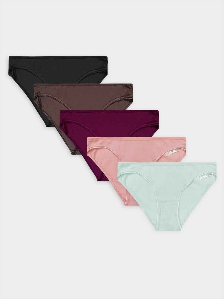 Ladies 5 Pack Stretch Midi Briefs - Feature: Best Quality
