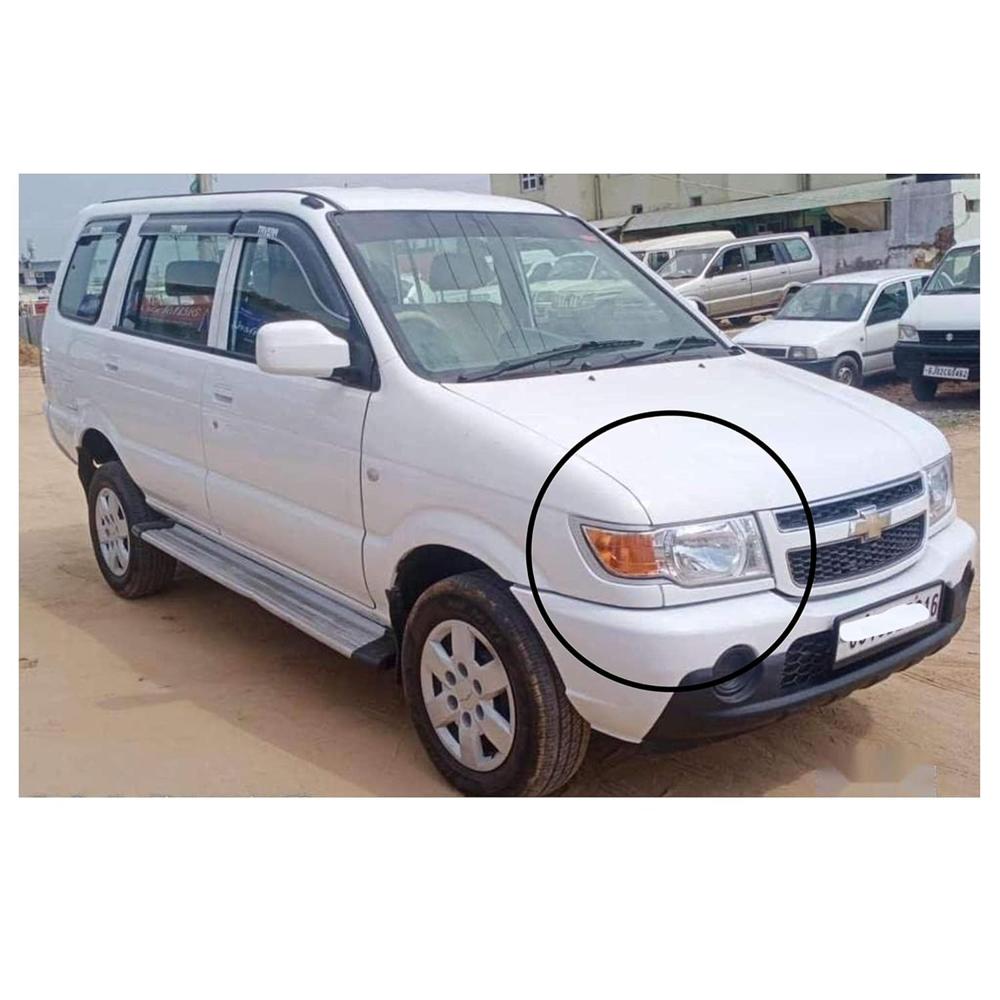 K D Headlight Assembly For Chevrolet Tavera Type 2 ( Without Adjustable Motor) - Body Material: Plastic