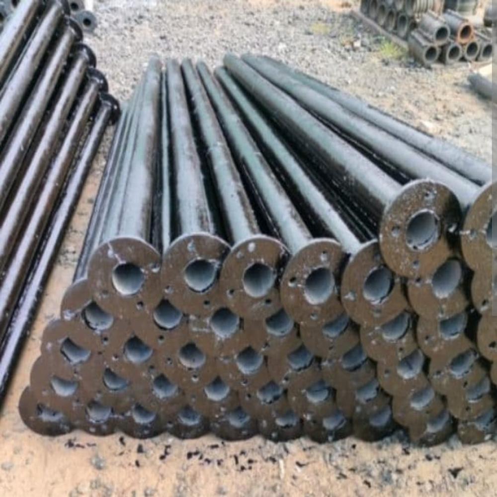 Cast Iron Earthing Pipe - Cast Iron, Black, Round Shape | Durable, Galvanized Surface Finish, Engineered For Heavy-duty Industrial Applications