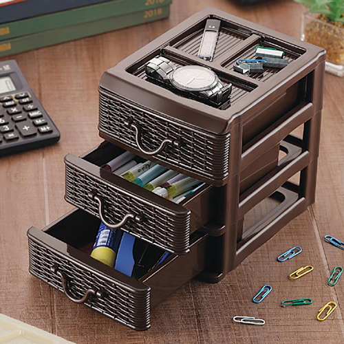 Rp138 Plastic Craft Drawer - Color: Brown