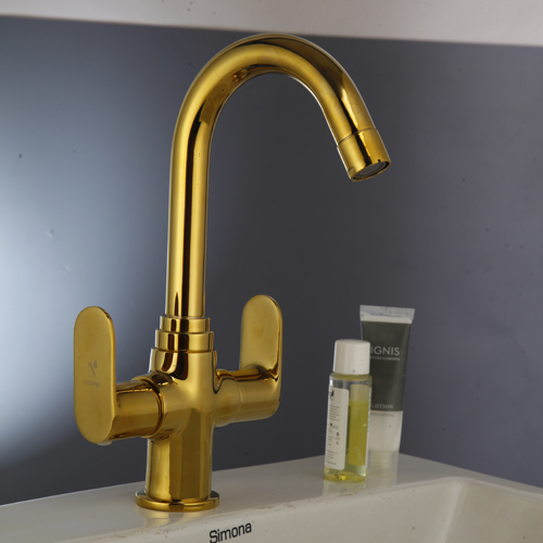 Vlg-744 Single Lever Sink Mixer 21Inch Table Mounted - Color: Golden