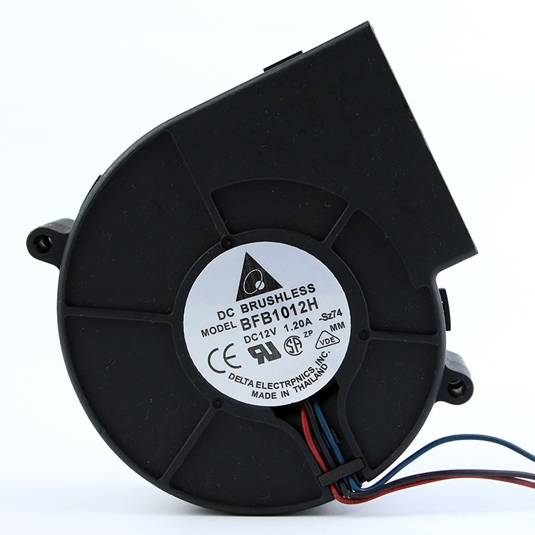 Delta Bfb1012H 12Vdc 1.20A 97*33Mm 9733 9Cm Original Brand-New Double Ball Bearings Turbine Centrifugal Blower - Color: Black