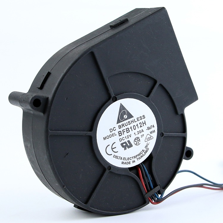 Delta Bfb1012h 12vdc 1.20a 97*33mm 9733 9cm Original Brand-new Double Ball Bearings Turbine Centrifugal Blower - Color: Black