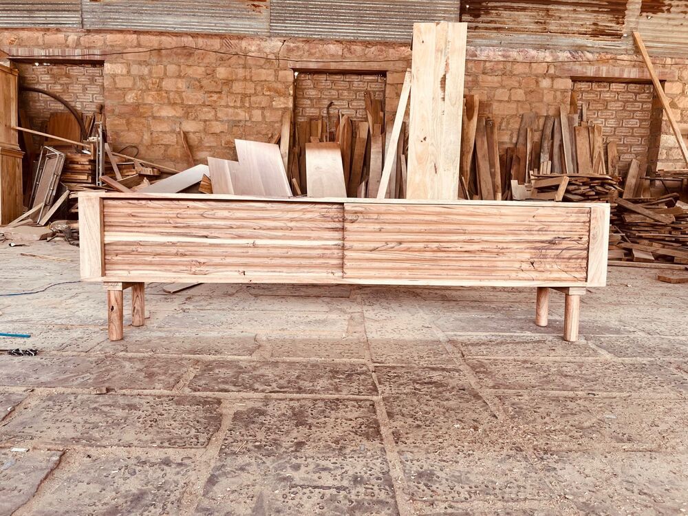 Wooden Sliding Door TV Cabinet