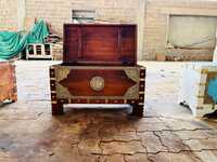 Wooden And Brass Trunk - Assembly: No Assembly Required