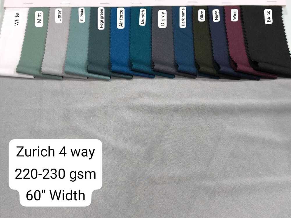 Zurich 4 Way  Polyester Lycra Fabric -