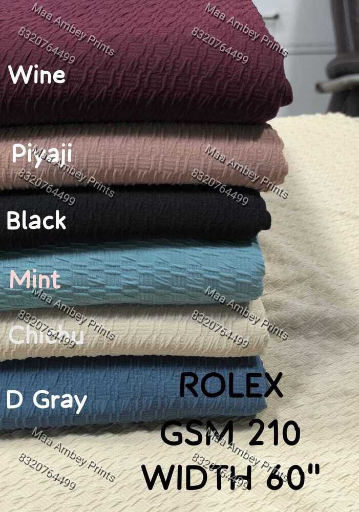 Rolex Polyester Lycra Fabric