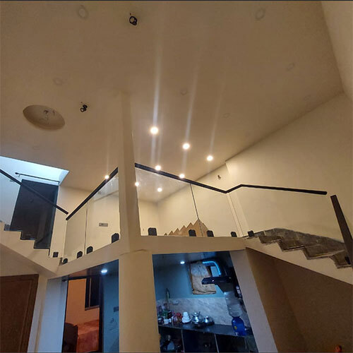 Stair Glass Railing - Color: Transparent