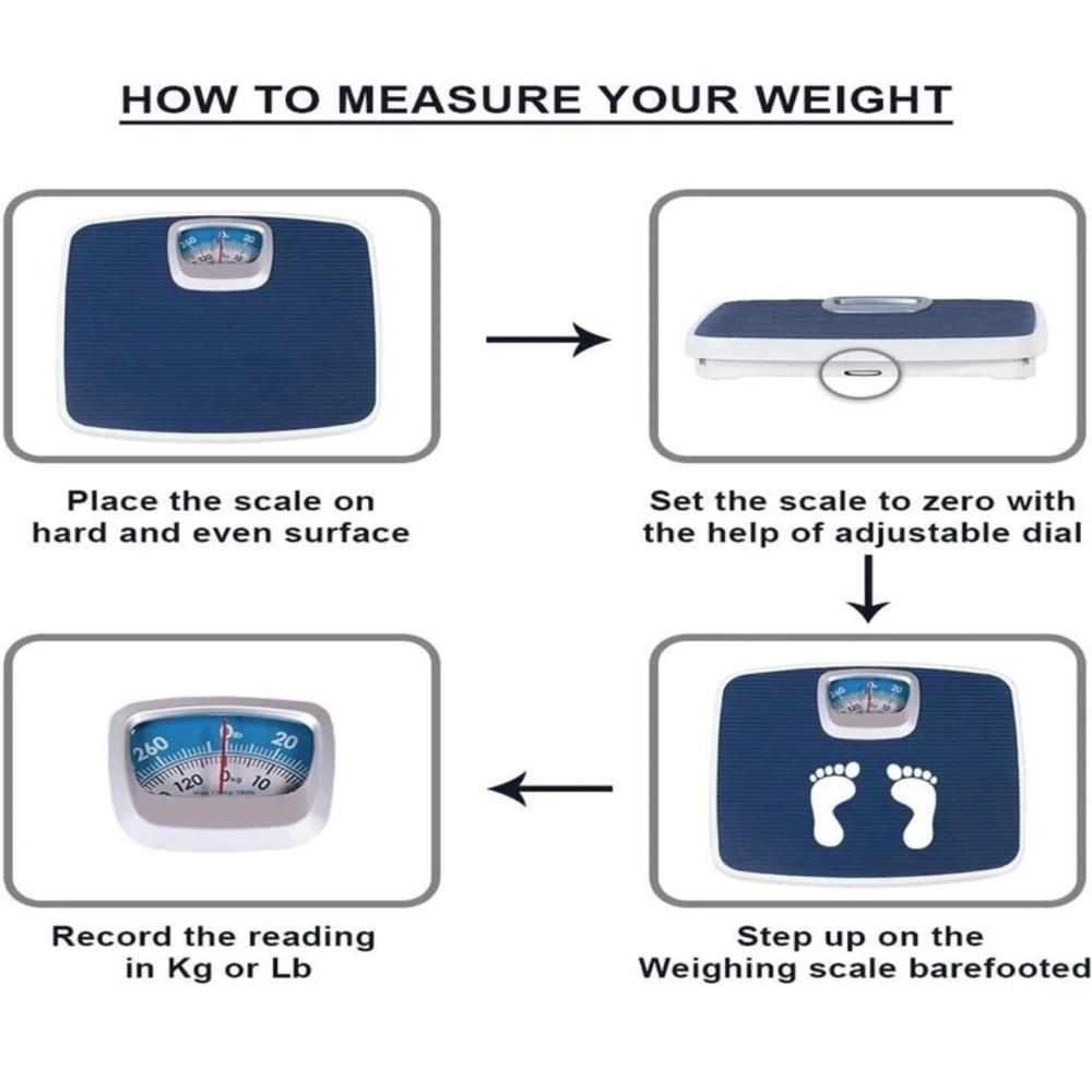 Mechanical Personal Weight Machine Scale For Body Weight Measures Upto 130kg Analog Precision Bathroom Weighing Scale,fitness, Gym, Accuracy 100g - Features: Good Quality