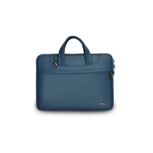 Executive Leather Laptop Bag - Color: Blue