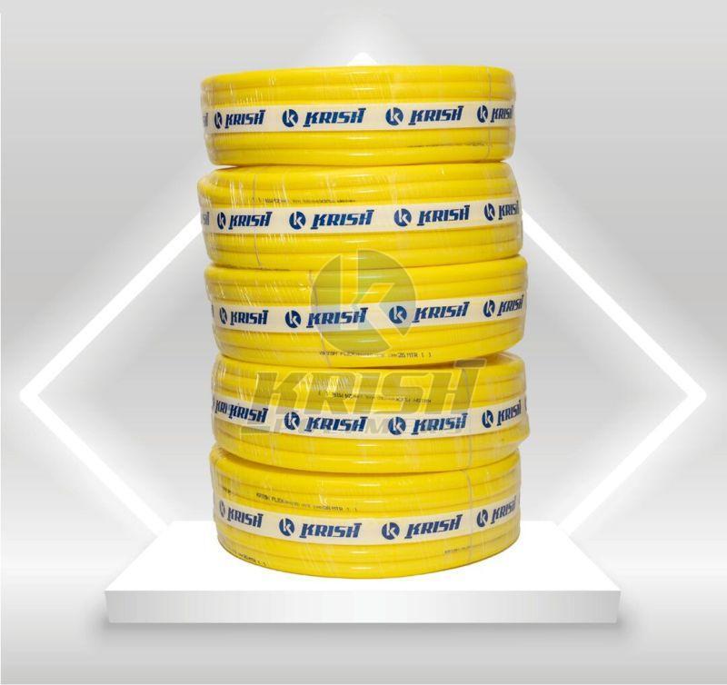 Pvc Heavy Duty Yellow Braided Hose Pipe - Length: 30 Meter (M)