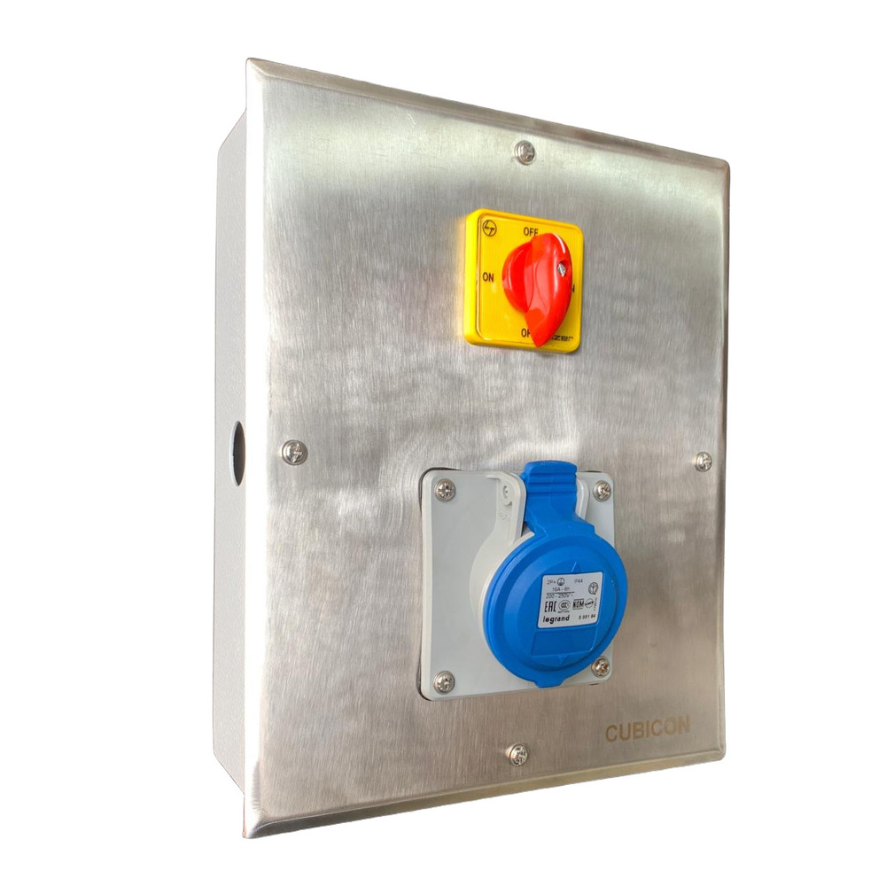 16A 3Pin Socket Distribution Board - Color: Silver