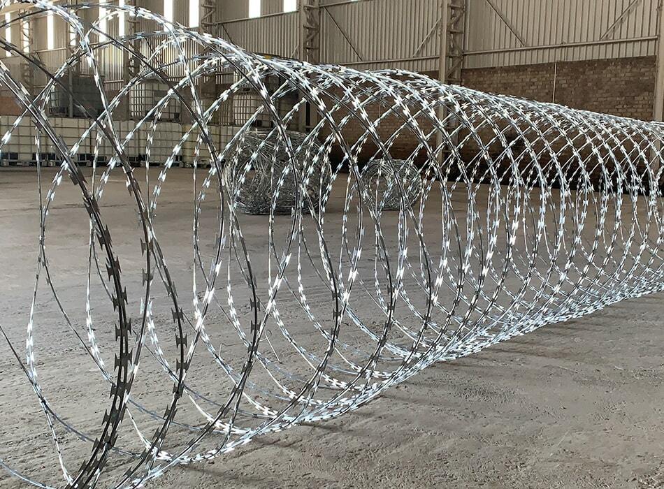 Concertina Coil - Stainless Steel, Silver Finish | Waterproof Design, Robust Security for Fencing Applications