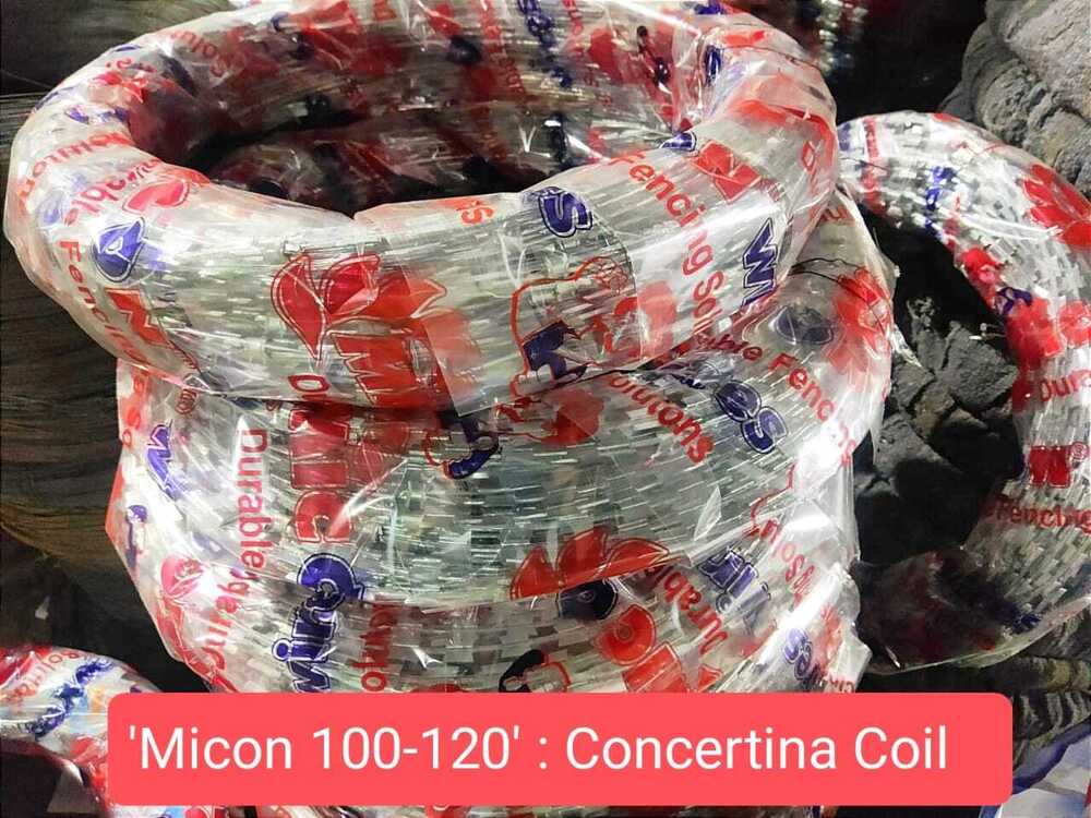 Micon 100-120 Concertina Wire - Color: Silver