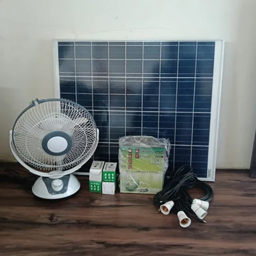  Solar Home Lighting System With Fan