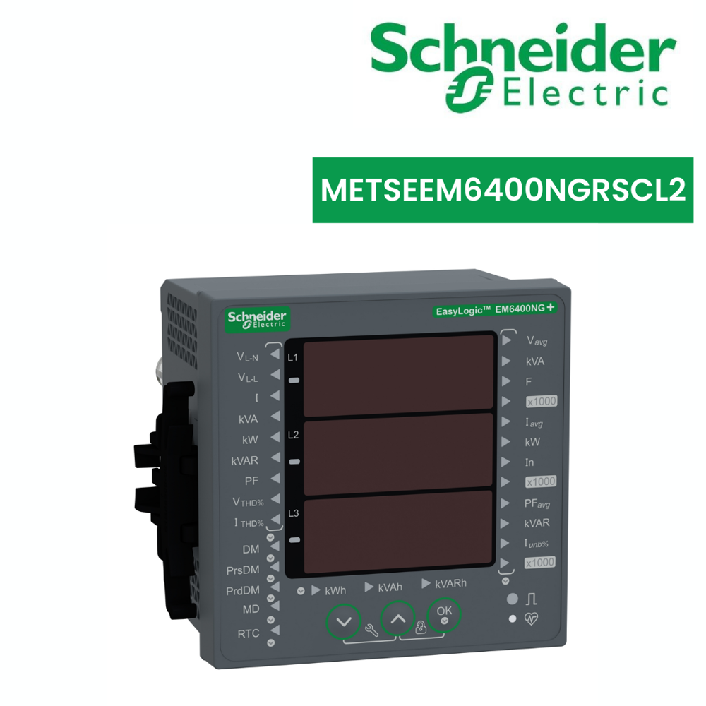 METSEEM6400NGRSCL5-Conzerv Power and Energy meter - inst., pulse, RS485, THD, 15th Har, Class 0.5S