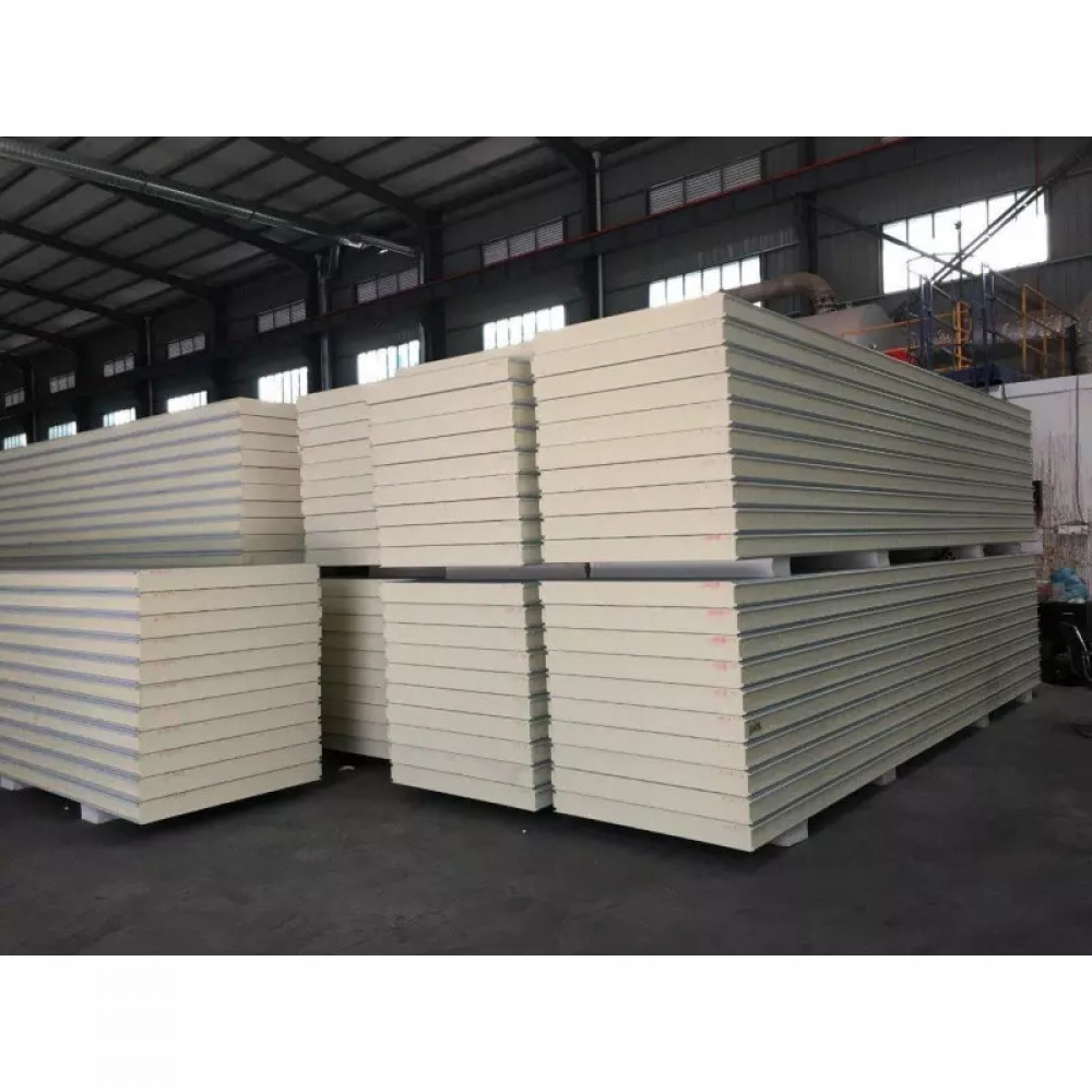 Pre Painted Galvanised Steel Puf Panel - Color: White