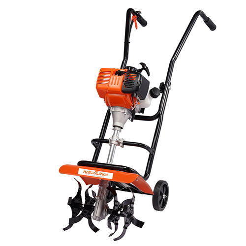 Neptune Nc-52T Mini Tiller With 2 Stroke Advanced Technology 52 Cc Petrol Engine - Color: Orange And Black