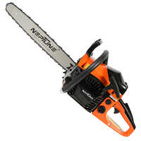 Neptune Cs-58 Heavy Duty 58cc Powerful 2 Stroke Petrol Chain Saw Woodcutting Saw With 22inch Blade - Color: Orange And Black