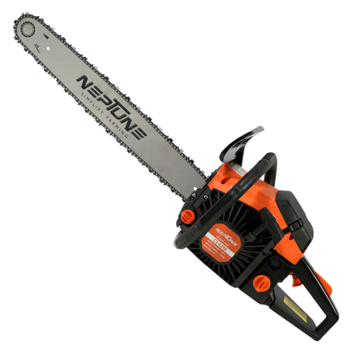 Neptune Cs-62 Heavy Duty 62Cc Powerful 2 Stroke Petrol Chain Saw Woodcutting Saw With 22Inch Blade - Color: Orange And Black