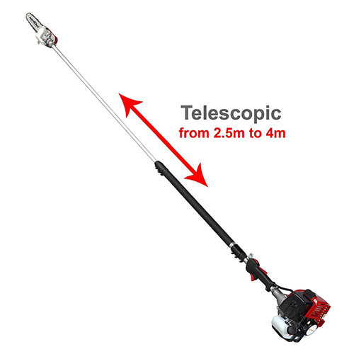 Neptune 26Cc Petrol Engine Telescopic Tree Pole Pruner Saw With 12 Inch Cutting Bar Tree Pruner Pruning Saw - Material: Metal