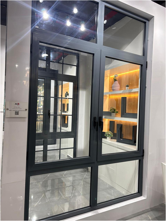 Top & Bottom Fix + Double Openable Casement Window - Color: White