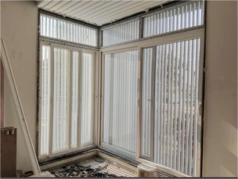 Upvc Sliding Balcony Door - Color: White