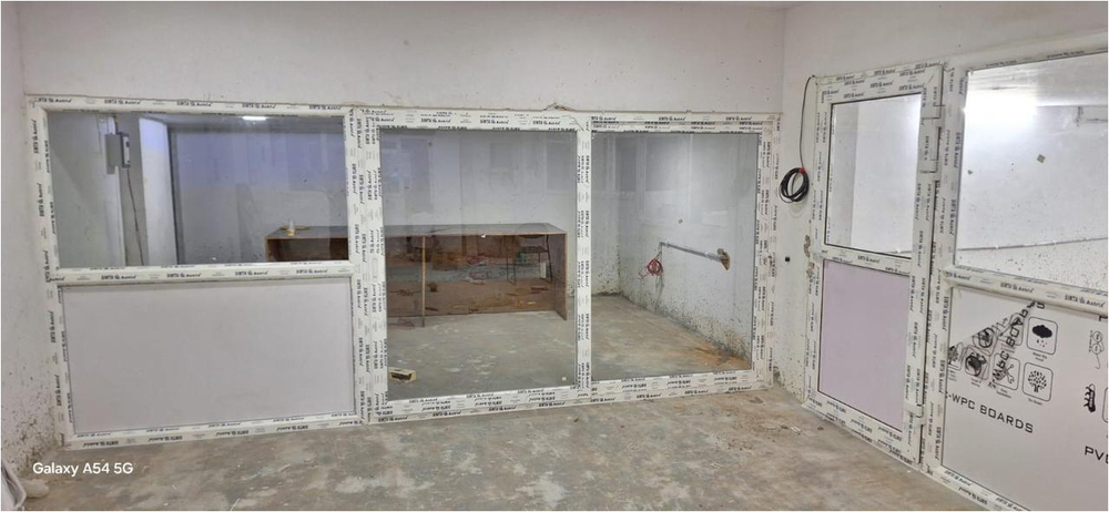 Upvc Fixed Partition + Sliding Windoiw - Color: White