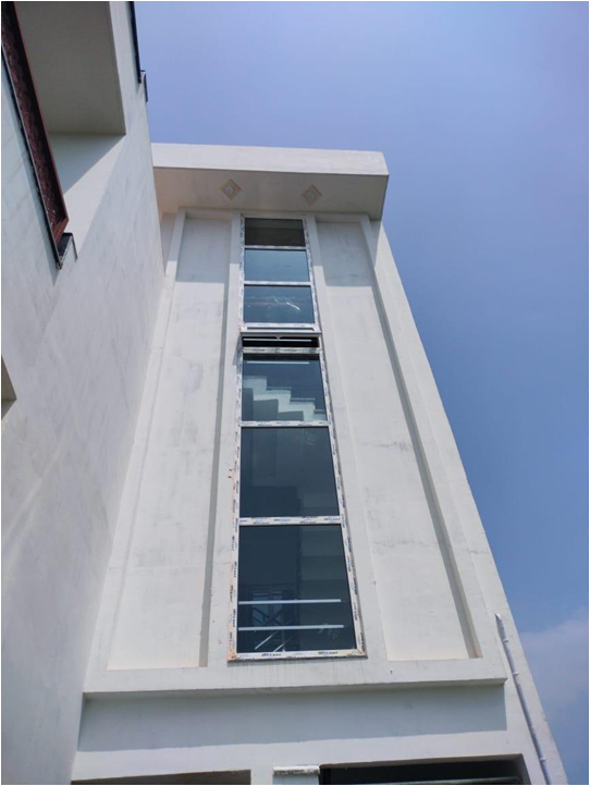 Upvc Fixed Window In Elevation - Coating Type: Wooden Coated