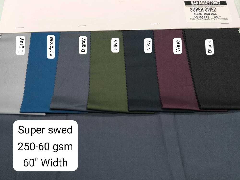 Super Swed - GSM - 260 - Polyester Lycra Fabric - Superior Quality Track Pant Fabric
