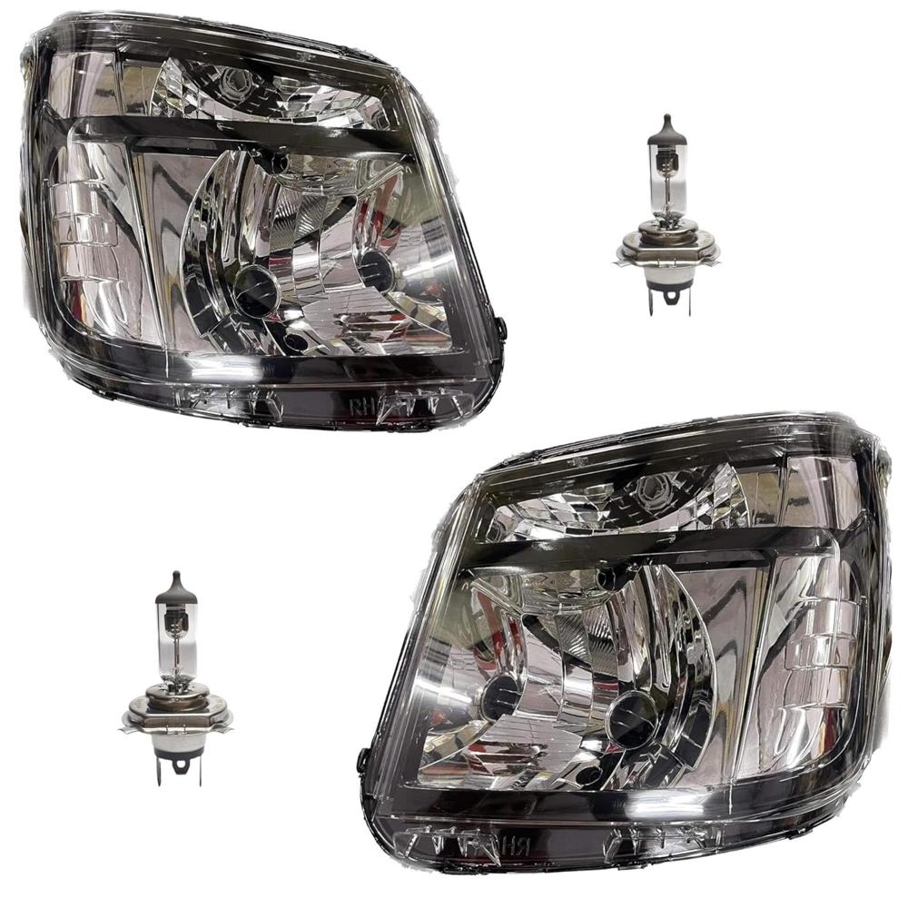 K D Headlight Assembly For Tata Intra Black ( Without Adjustable Motor) - Body Material: Plastic