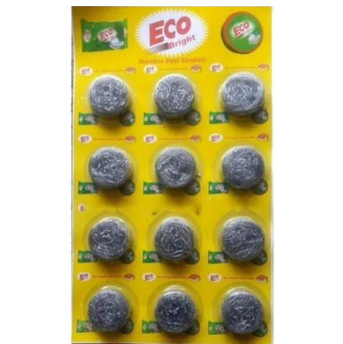Corrosion Resistance Round Stainless Steel Scrubber - Color: Silver