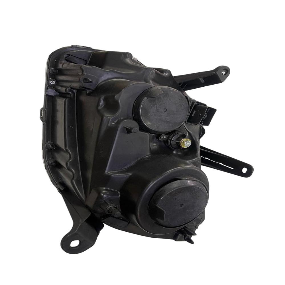 K D Headlight Assembly For Duster Chrome 110 (Without Adjustable Motor) 2012-2015 Big Bracket Type 2 - Body Material: Plastic