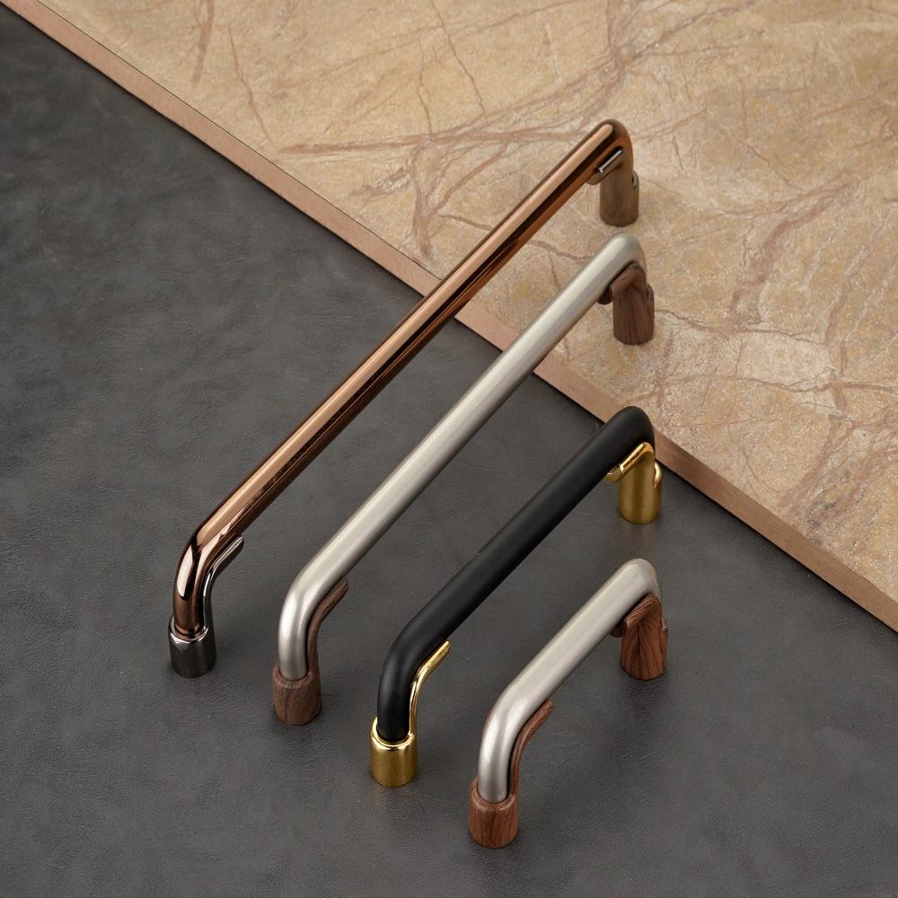 Stainless Steel Cabinet Handle - Color: Black/Gold