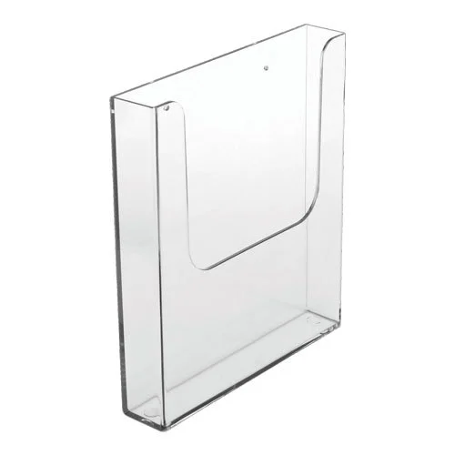 Acrylic Paper Holder Display A4 Wall Mounted - Color: Transparent