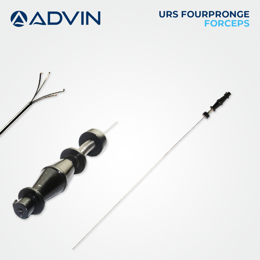 Urs Fourpronge Forceps Advin - High-grade Material, Ergonomic Design | Four-pronged Tip For Enhanced Grasping And Control, Ideal For Ureteroscopy