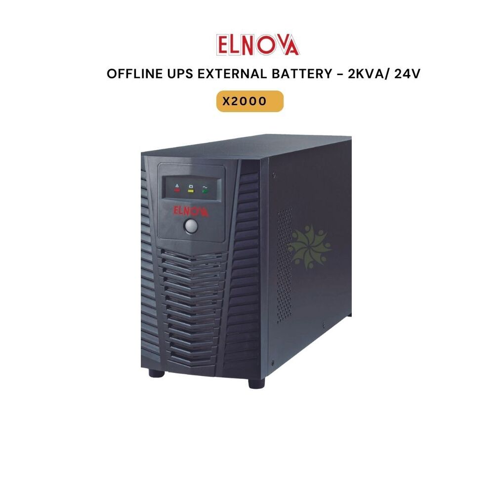 Elnova Offline Ups  2Kva External Battery - Color: Black