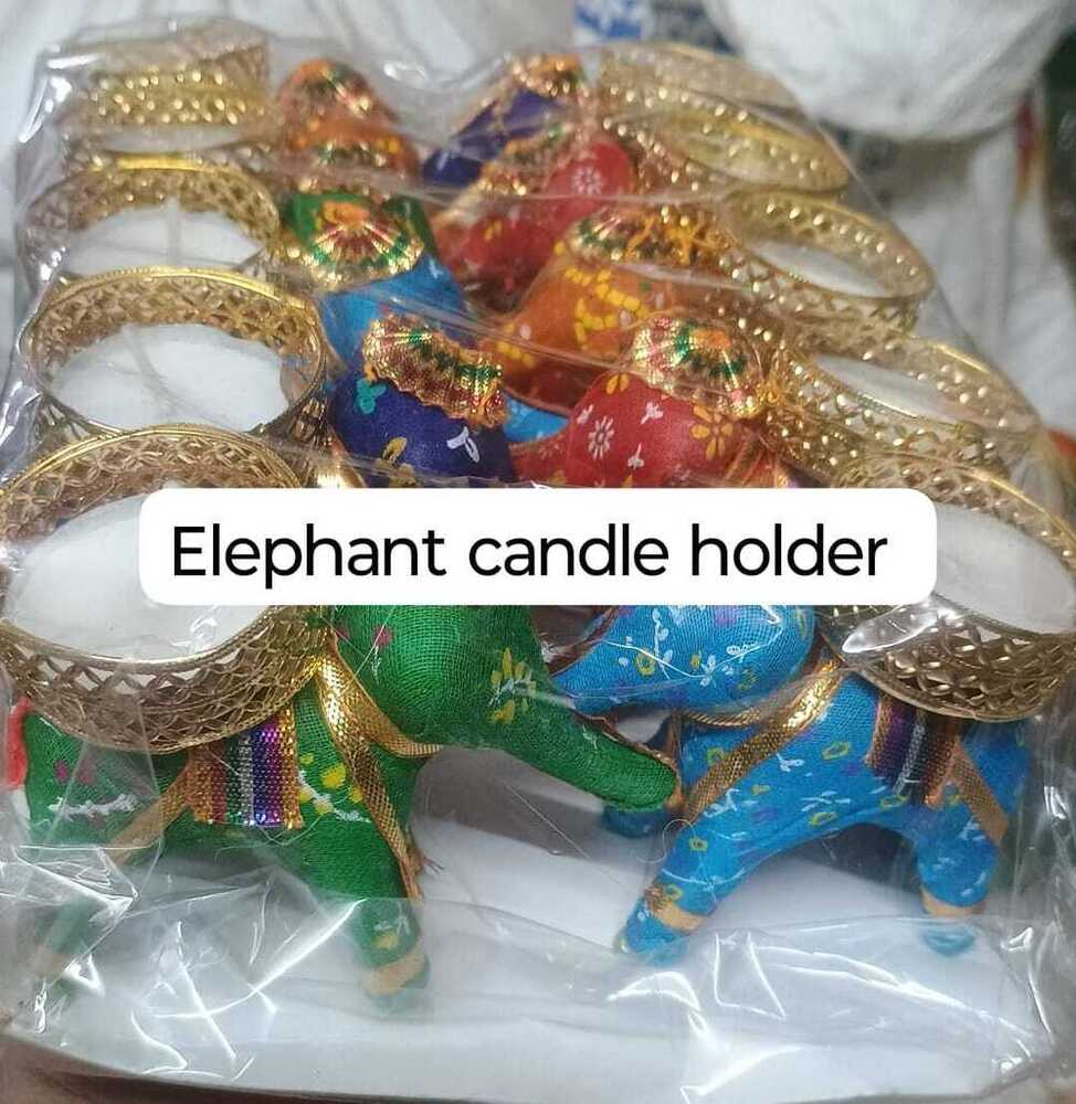 Elephant Candle Holder - Color: Multicolor
