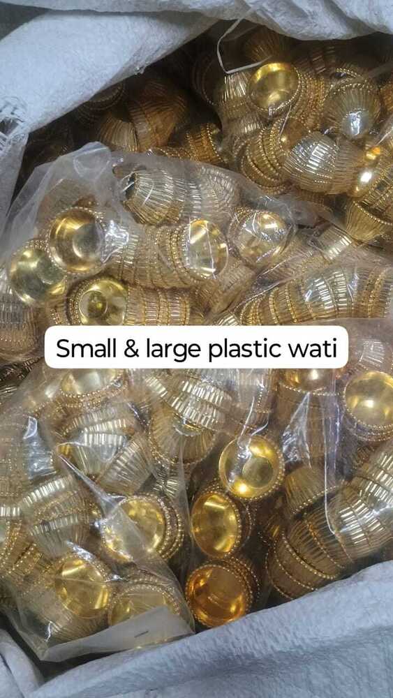 Small And Large Plastic Bowl - Color: Golden