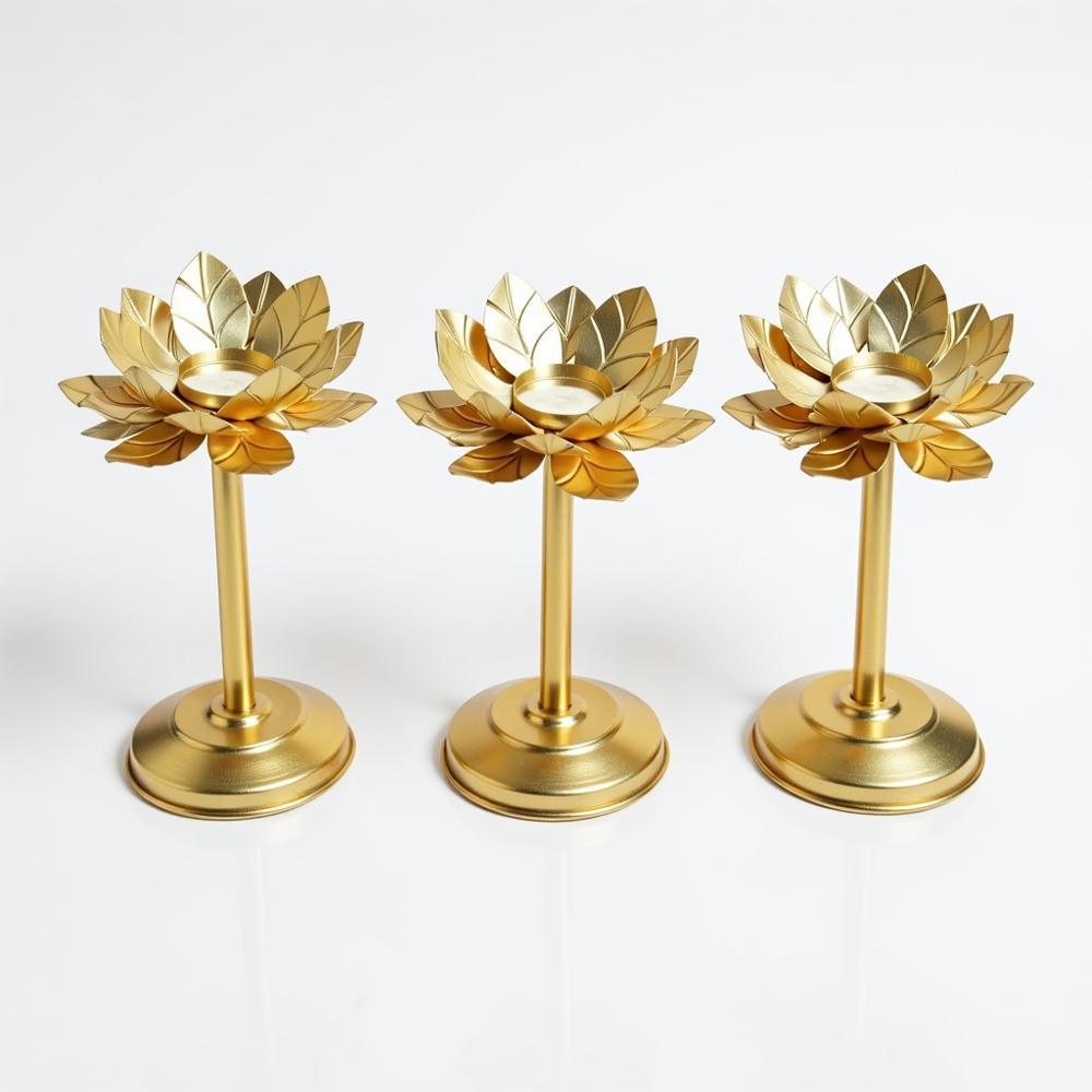 Diya Stand - Color: Golden