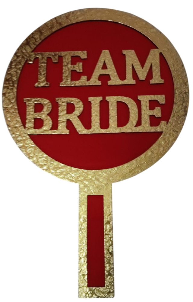 Team Bride Wedding Props - Color: Golden And Brown