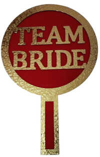 Team Bride Wedding Props - Color: Golden And Brown