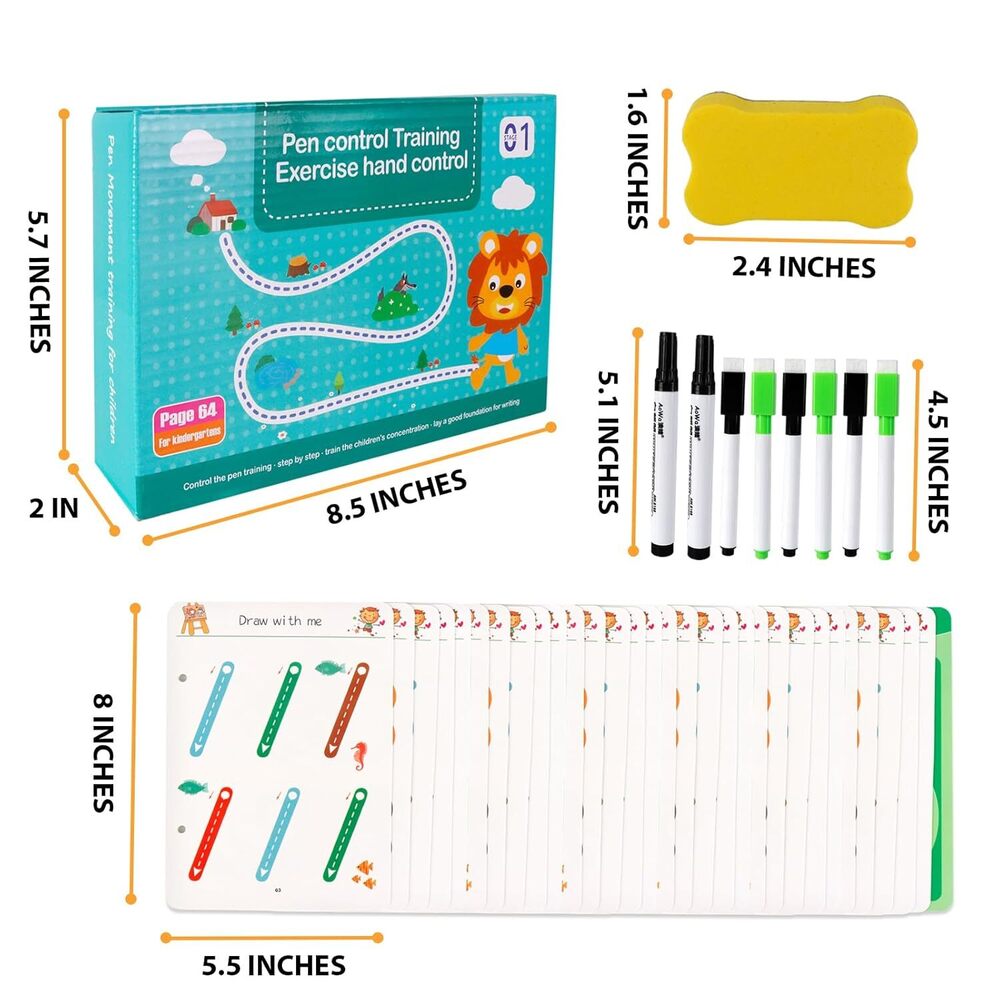 Hand Writing Pen Control Training Book