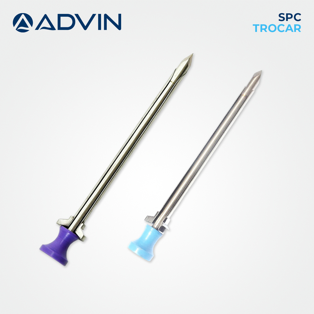 Spc Trocar Advin - Stainless Steel, Autoclavable, Reusable | Sharp Cutting Edge, Ergonomic Handle, Precision Cannula For Suprapubic Catheterization